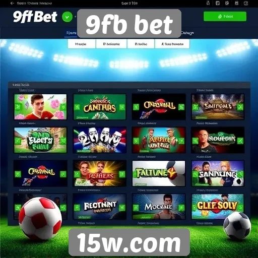 Variedade de jogos disponíveis no 9fb bet
